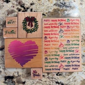 Holiday Bundle Wooden Stamps Set